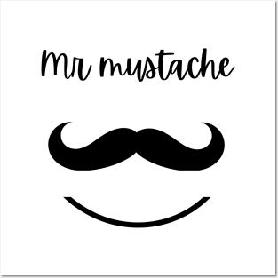 mr mustache Posters and Art